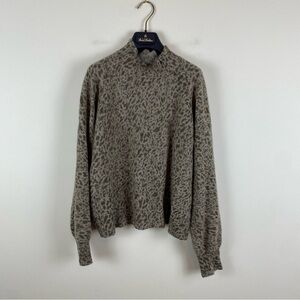 27 Miles Malibu Leopard Print Cashmere Mock Neck Sweater